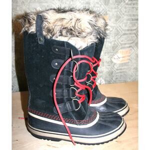 Sorel Joan of Arctic Black Leather Winter Boots 8 / 39